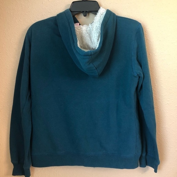 Jay Day zip up blue green jacket with fuzzy inside - Picture 2 of 6